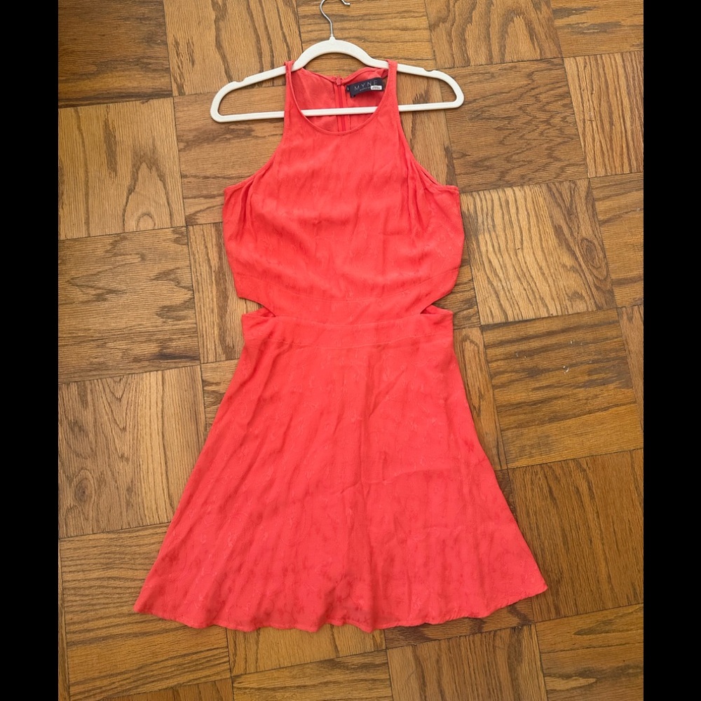 MYNE by Ashley Ann orange cutout dress